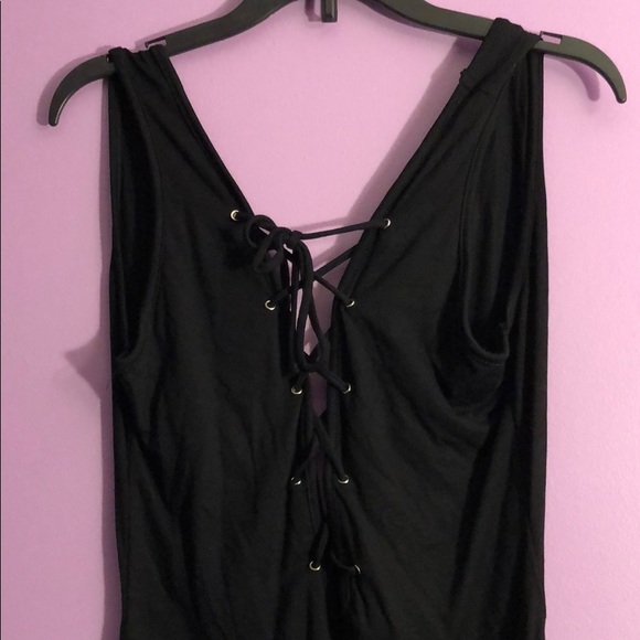 Black tank top bodysuit women’s size small - Picture 2 of 6